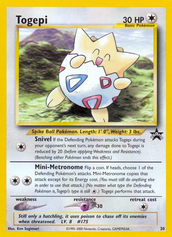 Togepi — carte 30 de l’extension Wizards Black Star Promos