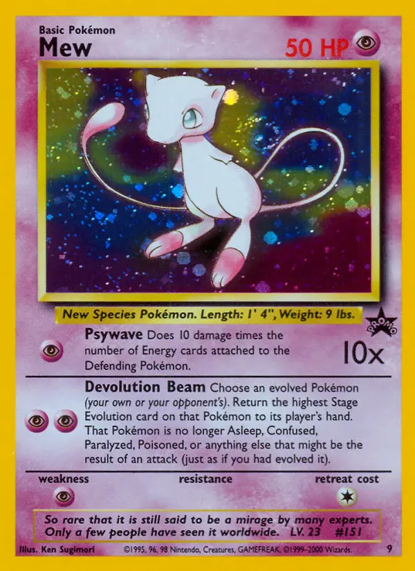Mew — carte 9 de l’extension Wizards Black Star Promos