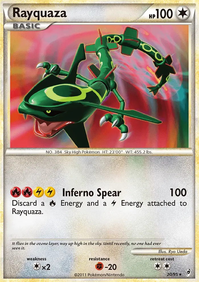 Rayquaza — carte 20 de l’extension L'appel des Légendes