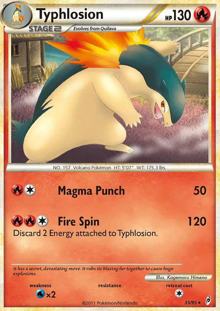Typhlosion — carte 35 de l’extension L'appel des Légendes