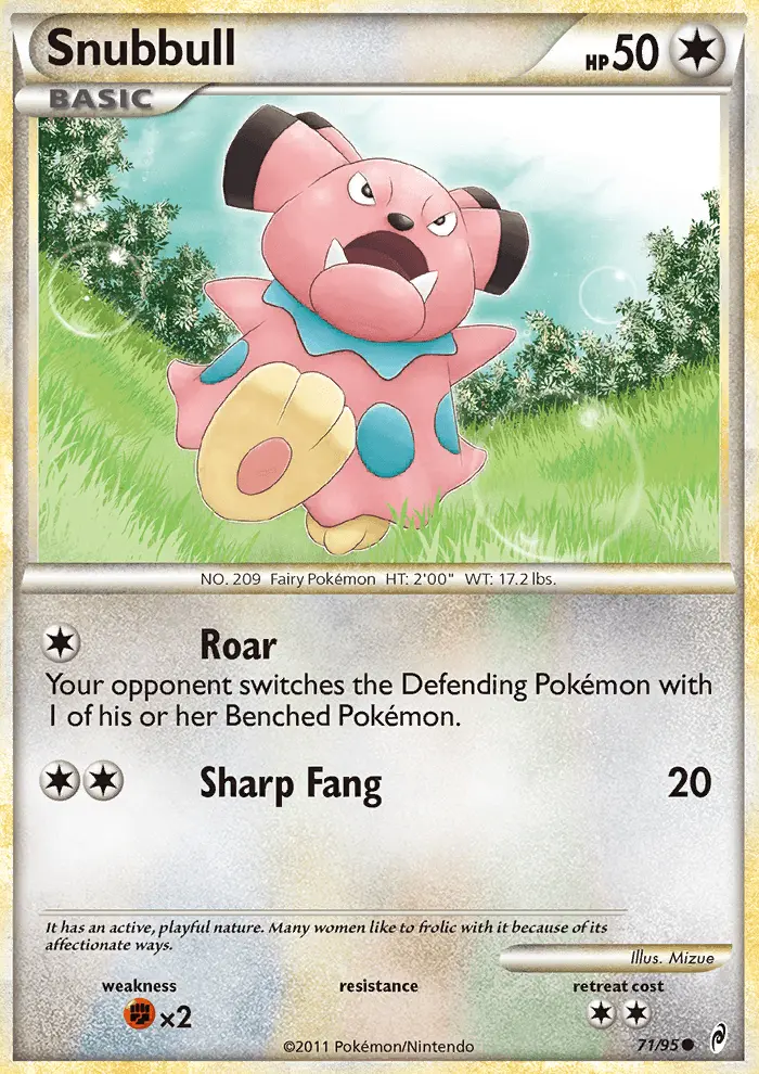 Snubbull — carte 71 de l’extension L'appel des Légendes