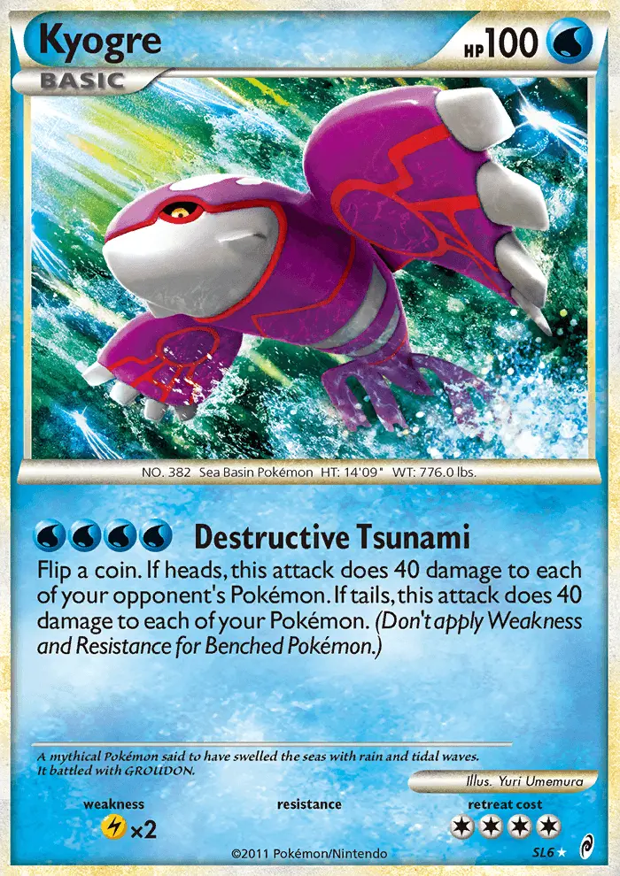 Kyogre — carte SL6 de l’extension L'appel des Légendes