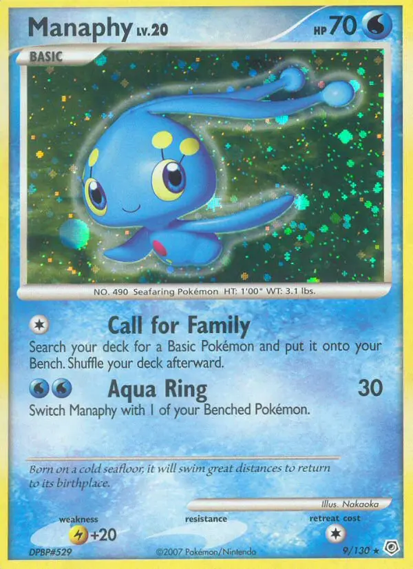 Manaphy — carte 9 de l’extension Diamant & Perle