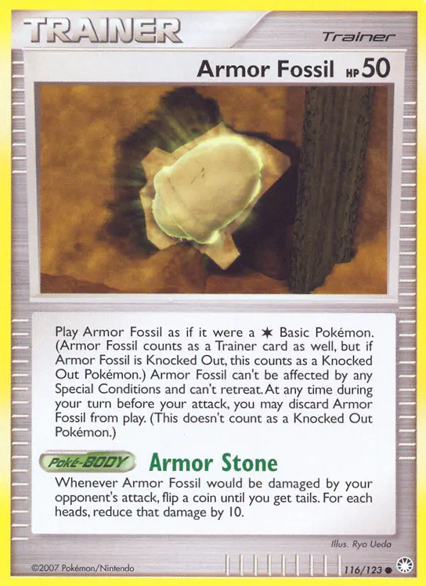 Fossile armure — carte 116 de l’extension Trésors Mystérieux