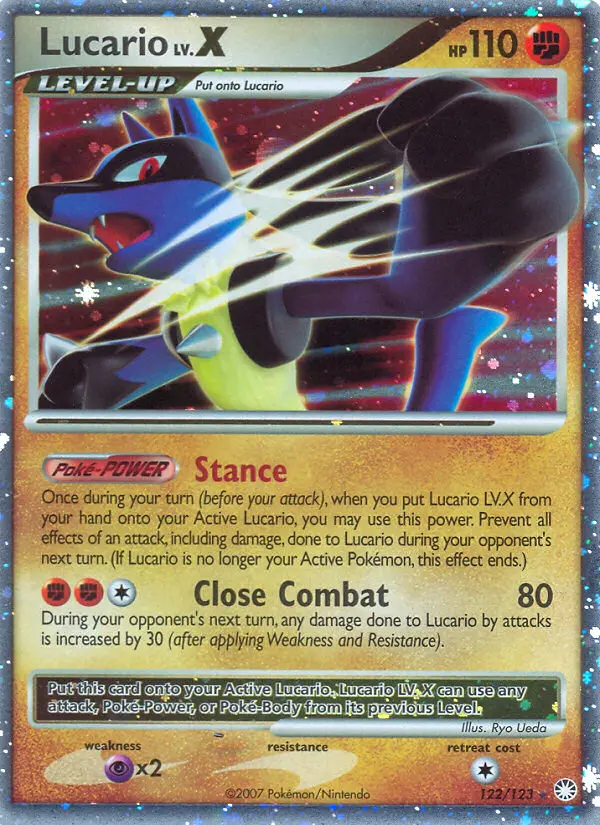 Lucario — carte 122 de l’extension Trésors Mystérieux