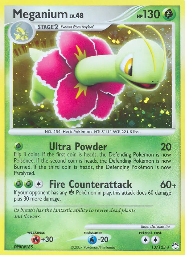 Meganium — carte 13 de l’extension Trésors Mystérieux