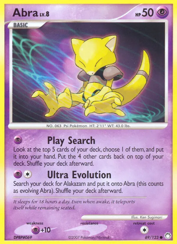 Abra — carte 69 de l’extension Trésors Mystérieux