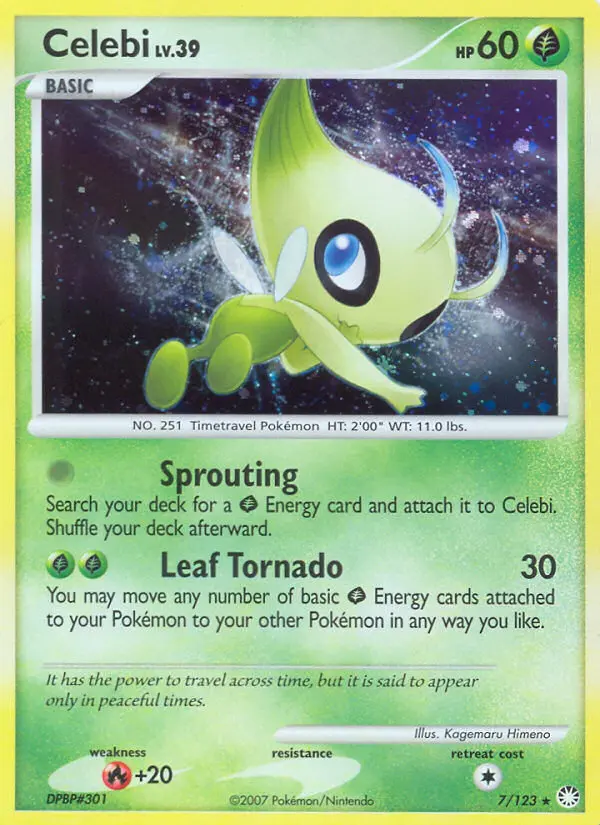 Celebi — carte 7 de l’extension Trésors Mystérieux