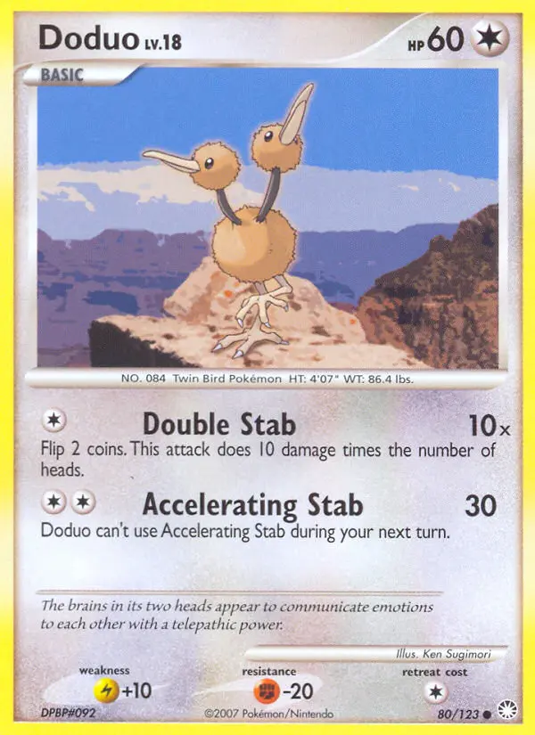 Doduo — carte 80 de l’extension Trésors Mystérieux