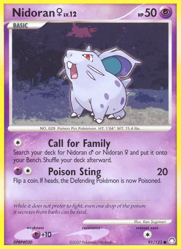 Nidoran♀ — carte 91 de l’extension Trésors Mystérieux