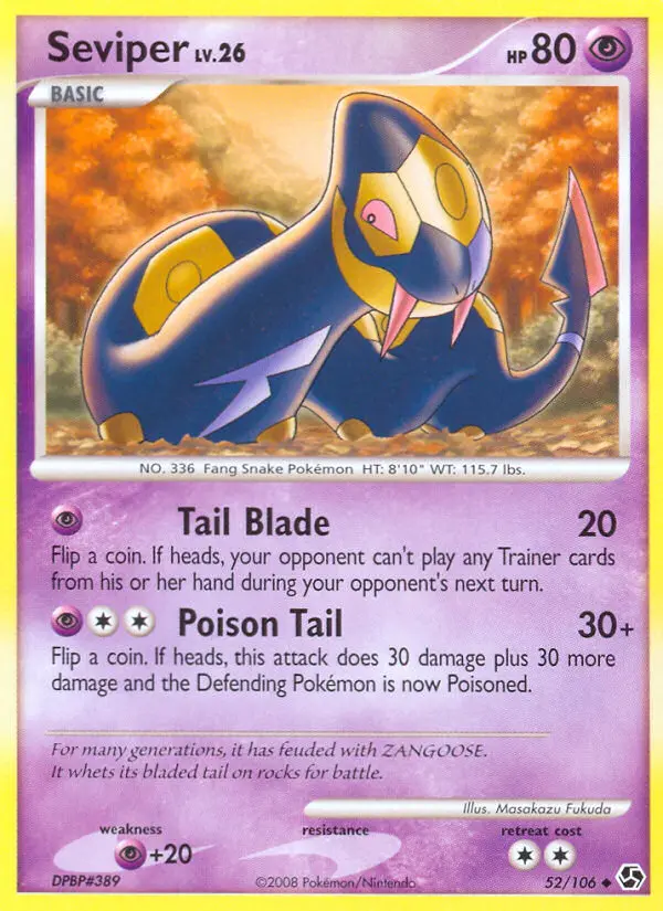 Seviper — carte 52 de l’extension Duels au Sommets