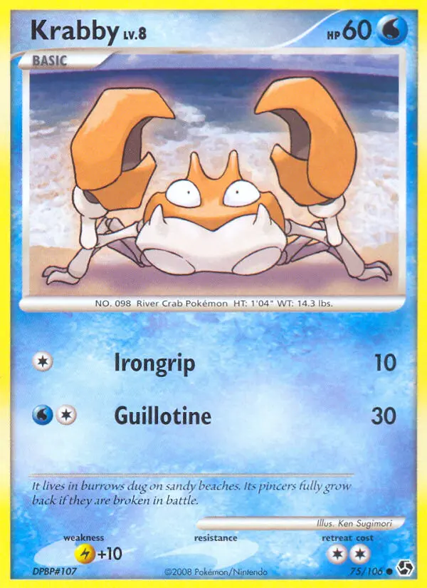 Krabby — carte 75 de l’extension Duels au Sommets