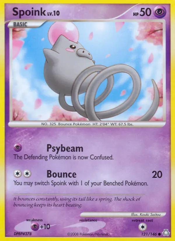 Spoink — carte 121 de l’extension Éveil des Légendes