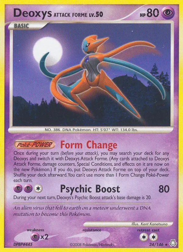 Deoxys Forme Attaque — carte 24 de l’extension Éveil des Légendes