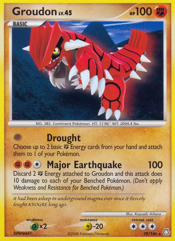 Groudon — carte 29 de l’extension Éveil des Légendes