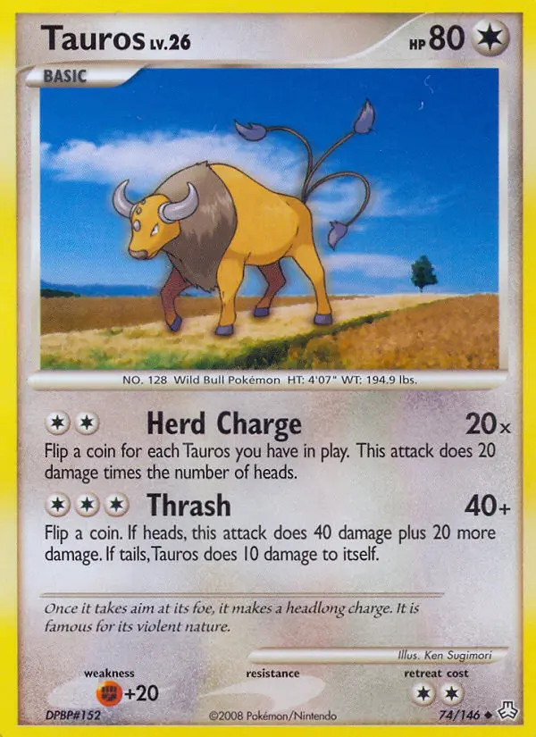 Tauros — carte 74 de l’extension Éveil des Légendes