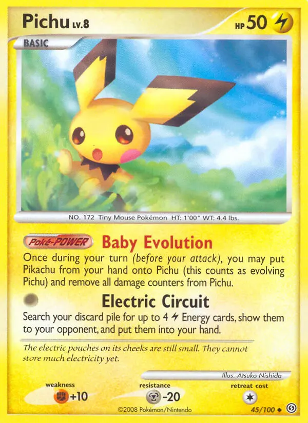 Pichu — carte 45 de l’extension Tempête