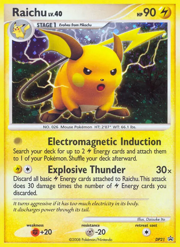 Raichu — carte DP21 de l’extension Promo DP