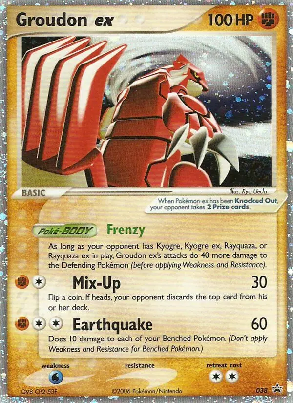 Groudon ex — carte 38 de l’extension Promo Nintendo