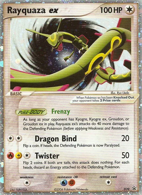 Rayquaza ex — carte 39 de l’extension Promo Nintendo