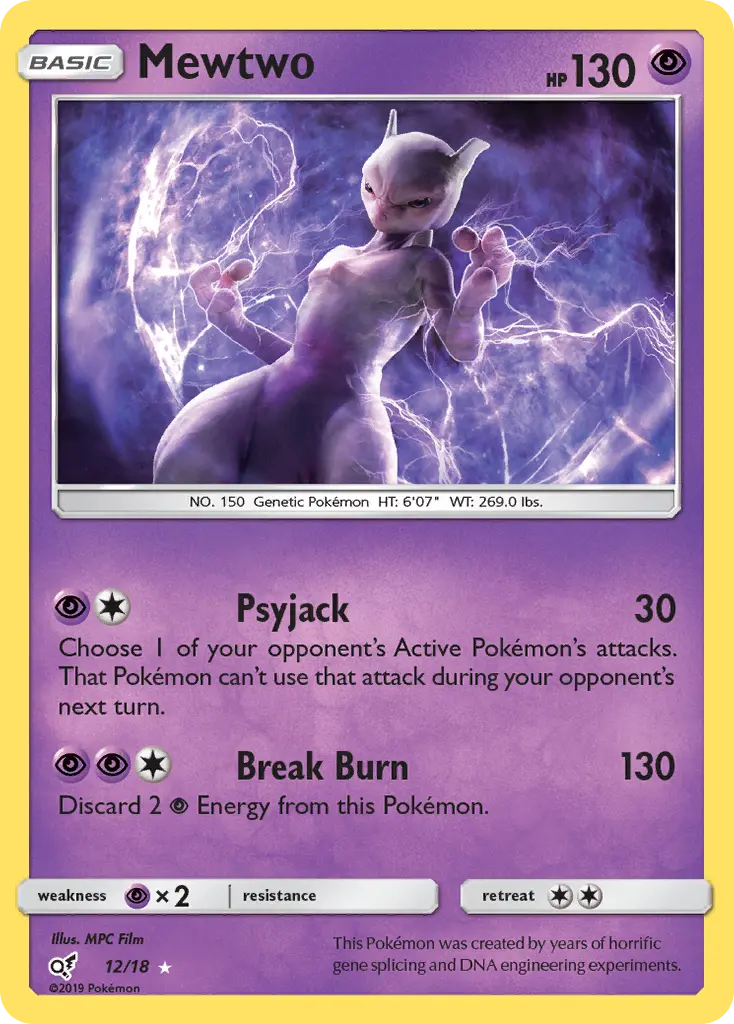 Mewtwo — carte 12 de l’extension Détective Pikachu