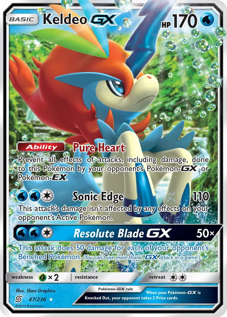 Keldeo GX — carte 47 de l’extension Harmonie des Esprits