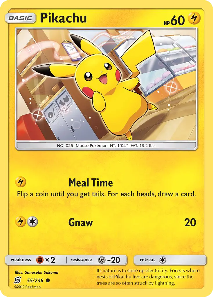 Pikachu — carte 55 de l’extension Harmonie des Esprits