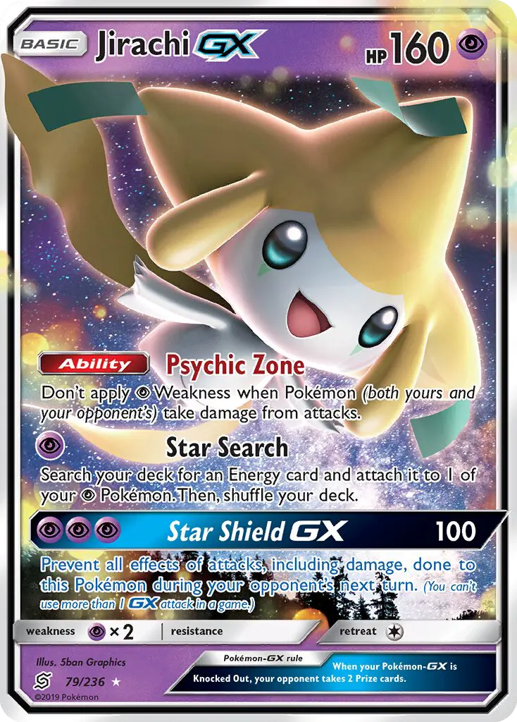 Jirachi GX — carte 79 de l’extension Harmonie des Esprits