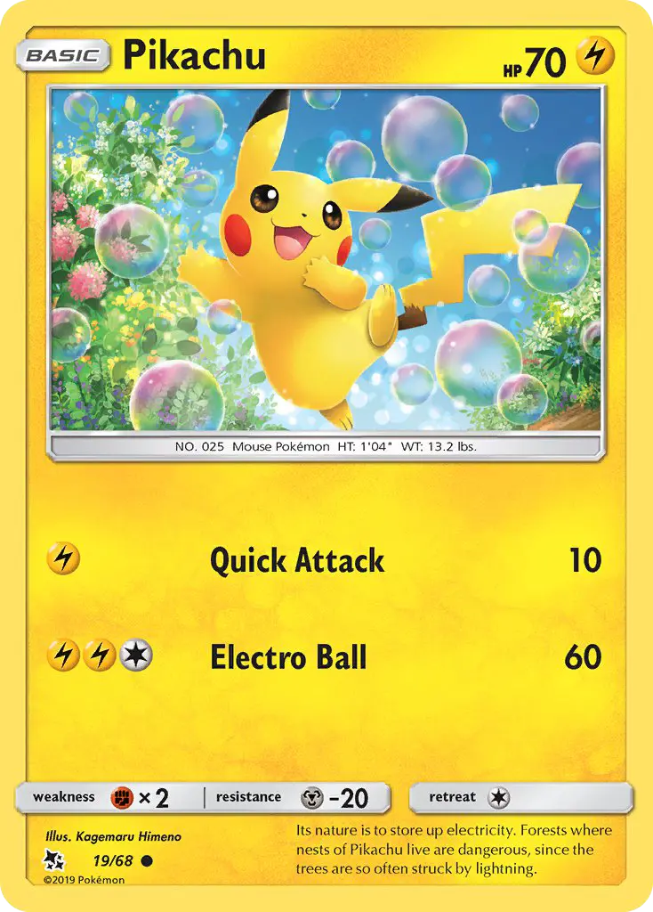 Pikachu — carte 19 de l’extension Destinées Occultes