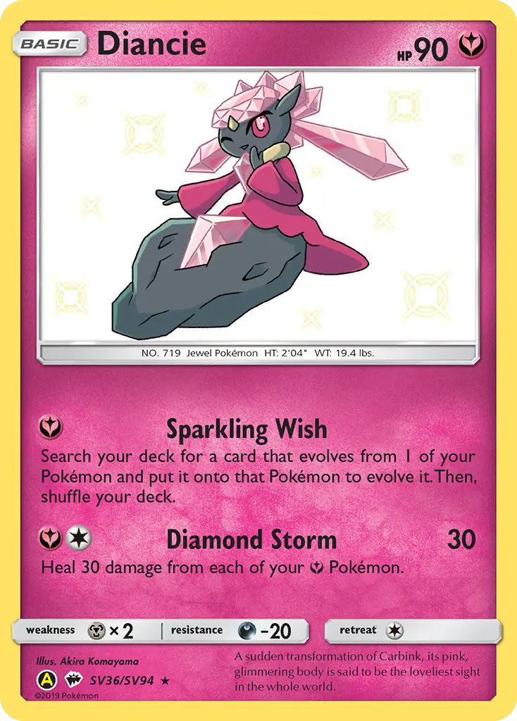Diancie — carte SV36 de l’extension Destinées Occultes Coffre Étincelant
