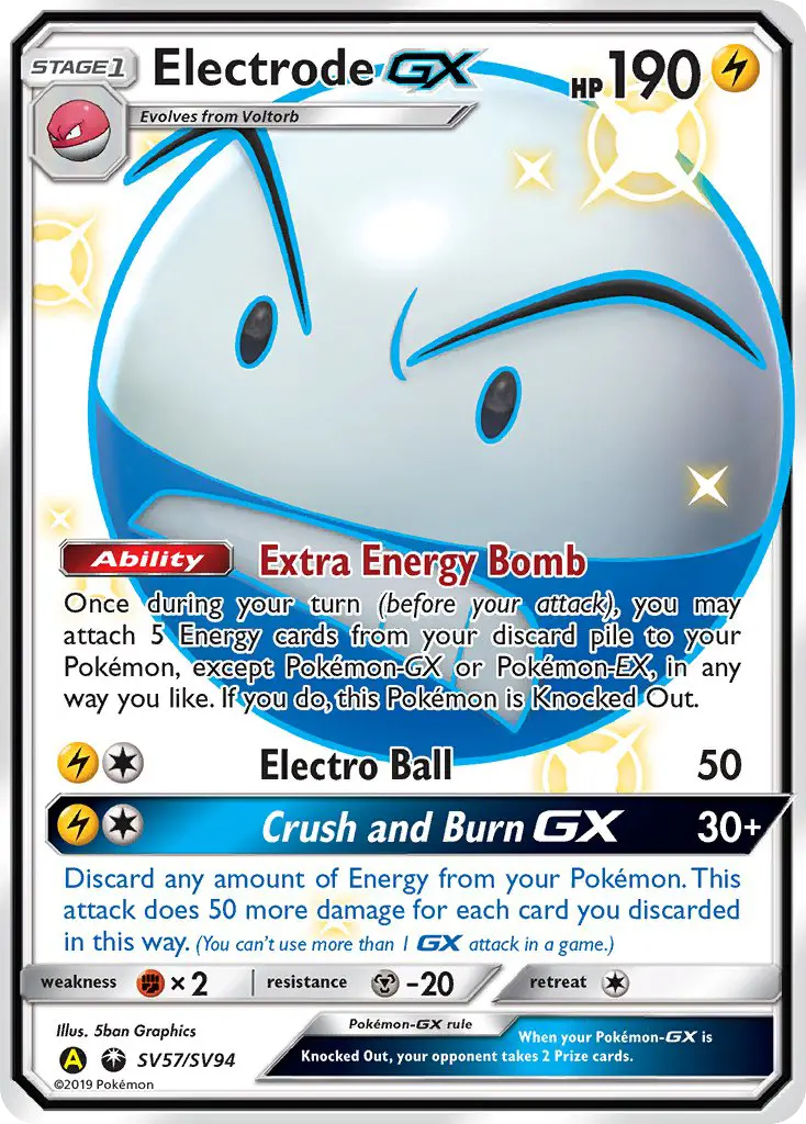 Électrode-GX — carte SV57 de l’extension Destinées Occultes Coffre Étincelant