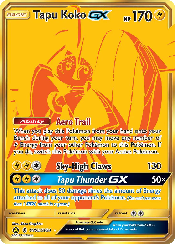 Tokorico-GX — carte SV93 de l’extension Destinées Occultes Coffre Étincelant