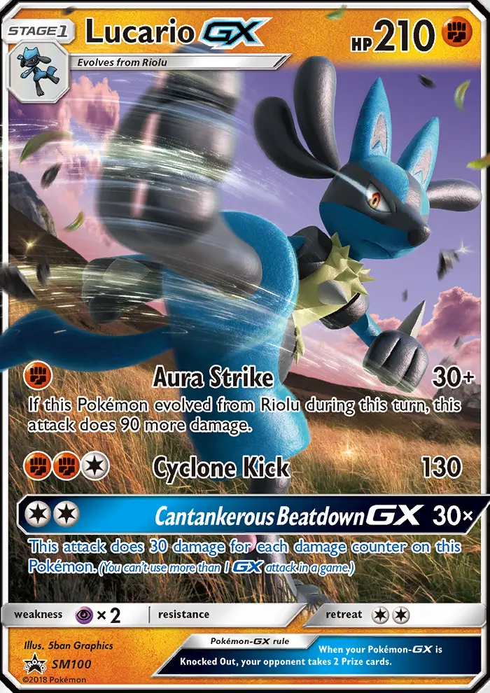 Lucario GX — carte SM100 de l’extension Promo SM