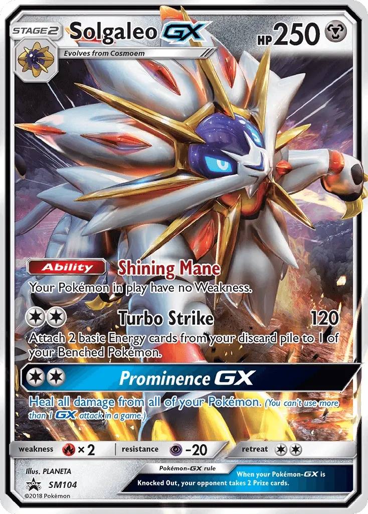 Solgaleo GX — carte SM104 de l’extension Promo SM