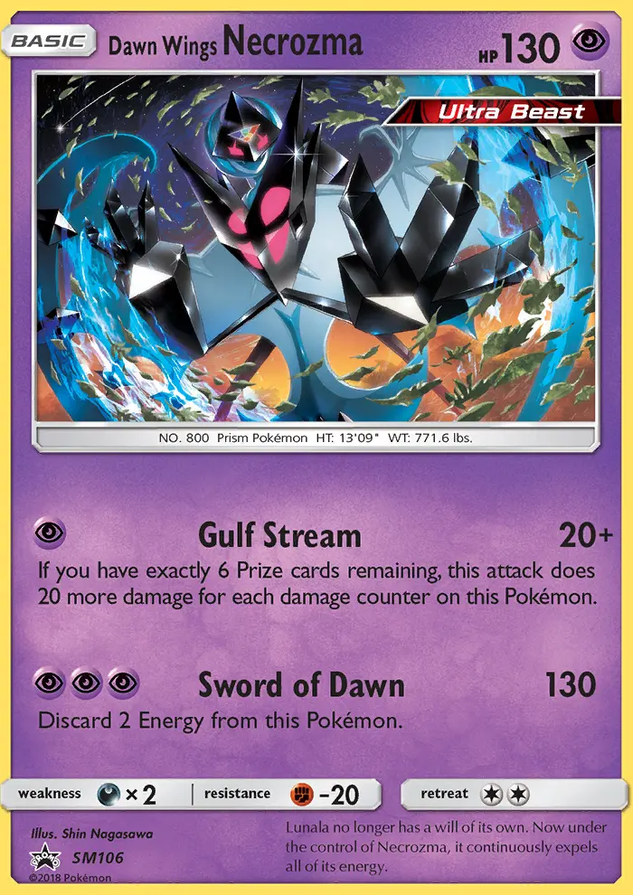 Necrozma Ailes de l’Aurore — carte SM106 de l’extension Promo SM