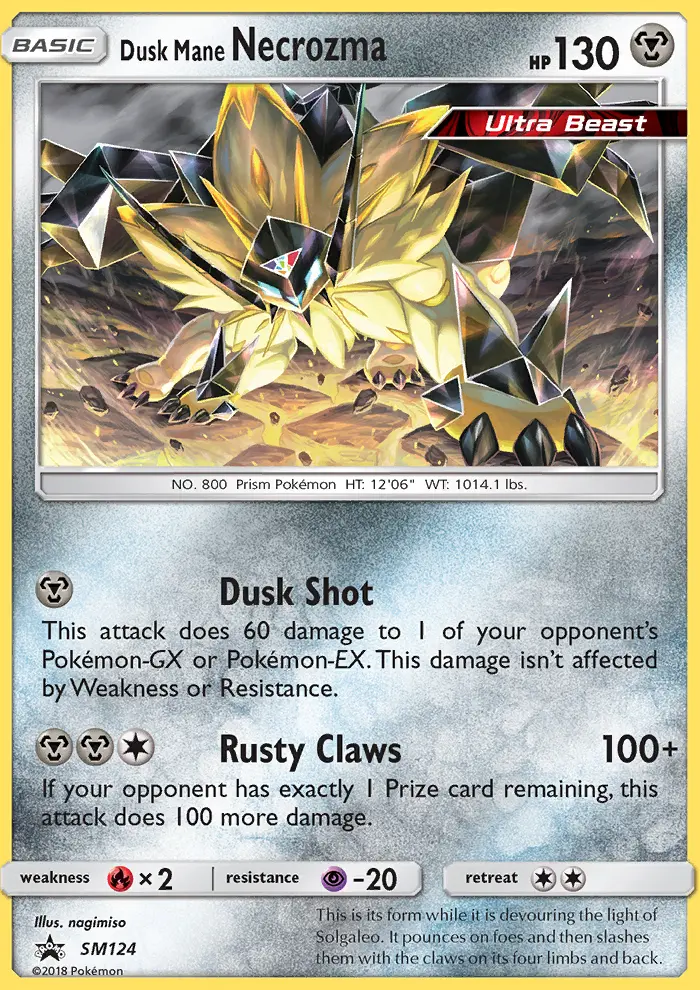 Necrozma Crinière du Couchant — carte SM124 de l’extension Promo SM