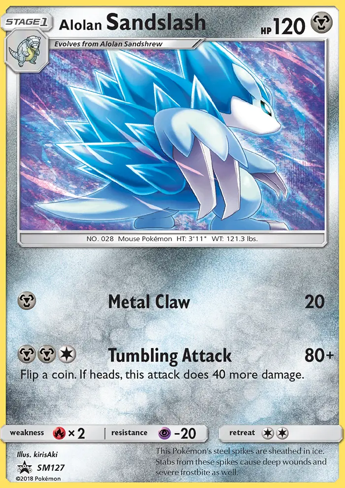 Sablaireau d’Alola — carte SM127 de l’extension Promo SM