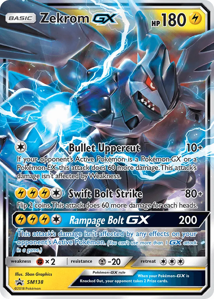 Zekrom GX — carte SM138 de l’extension Promo SM