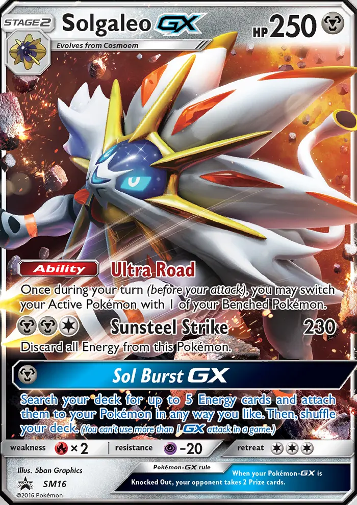 Solgaleo GX — carte SM16 de l’extension Promo SM