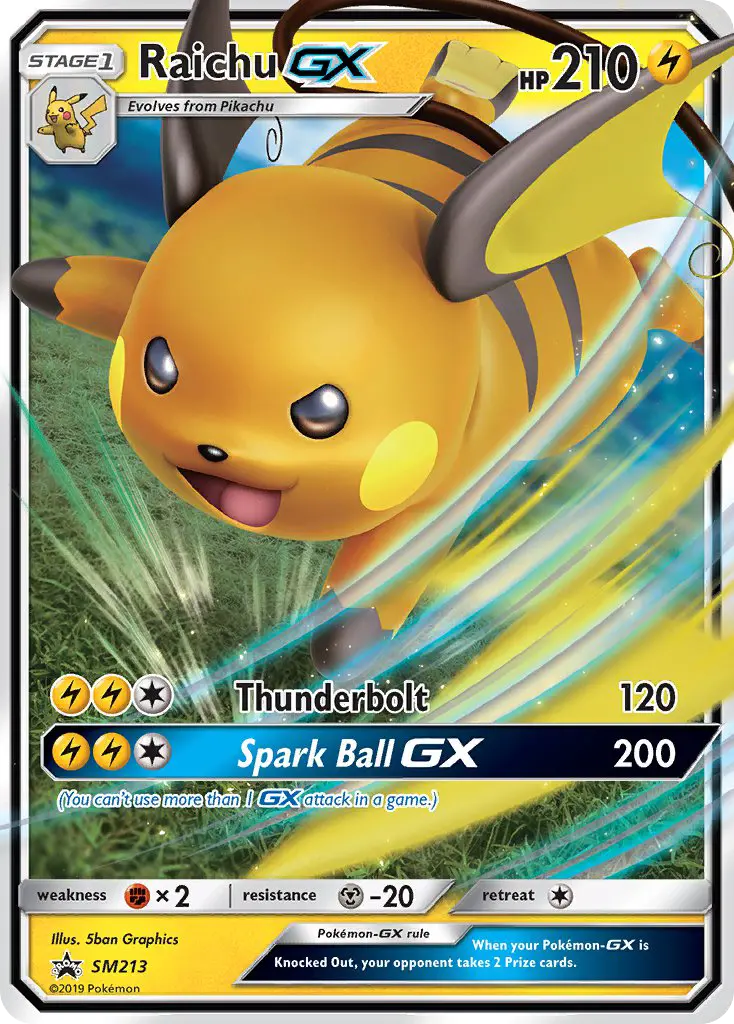 Raichu GX — carte SM213 de l’extension Promo SM