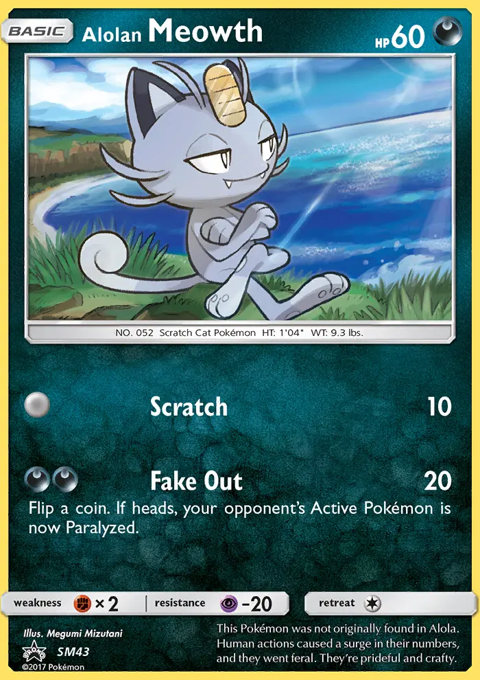 Miaouss d’Alola — carte SM43 de l’extension Promo SM