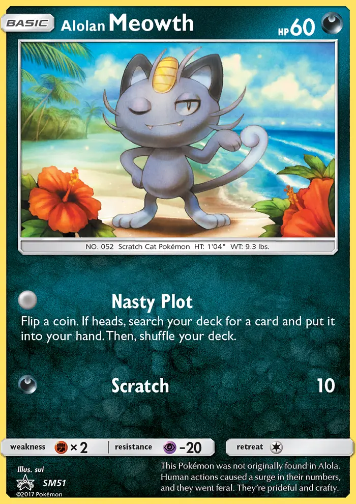 Miaouss d’Alola — carte SM51 de l’extension Promo SM