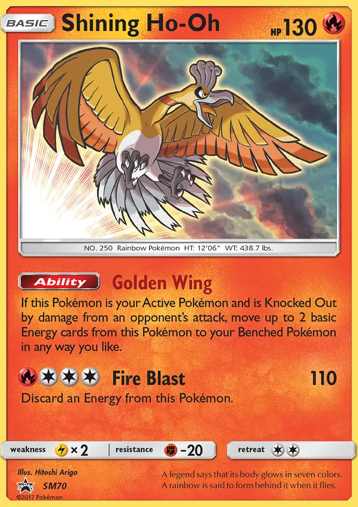 Ho-Oh Brillant — carte SM70 de l’extension Promo SM