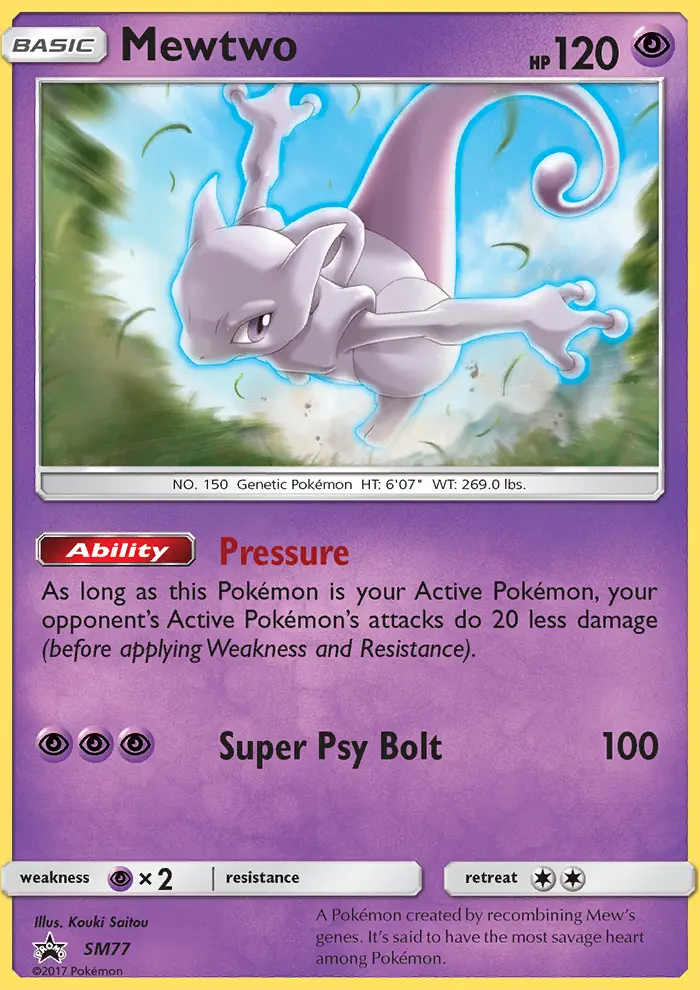 Mewtwo — carte SM77 de l’extension Promo SM