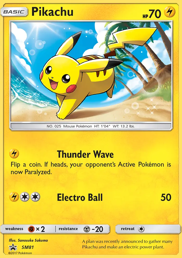Pikachu — carte SM81 de l’extension Promo SM