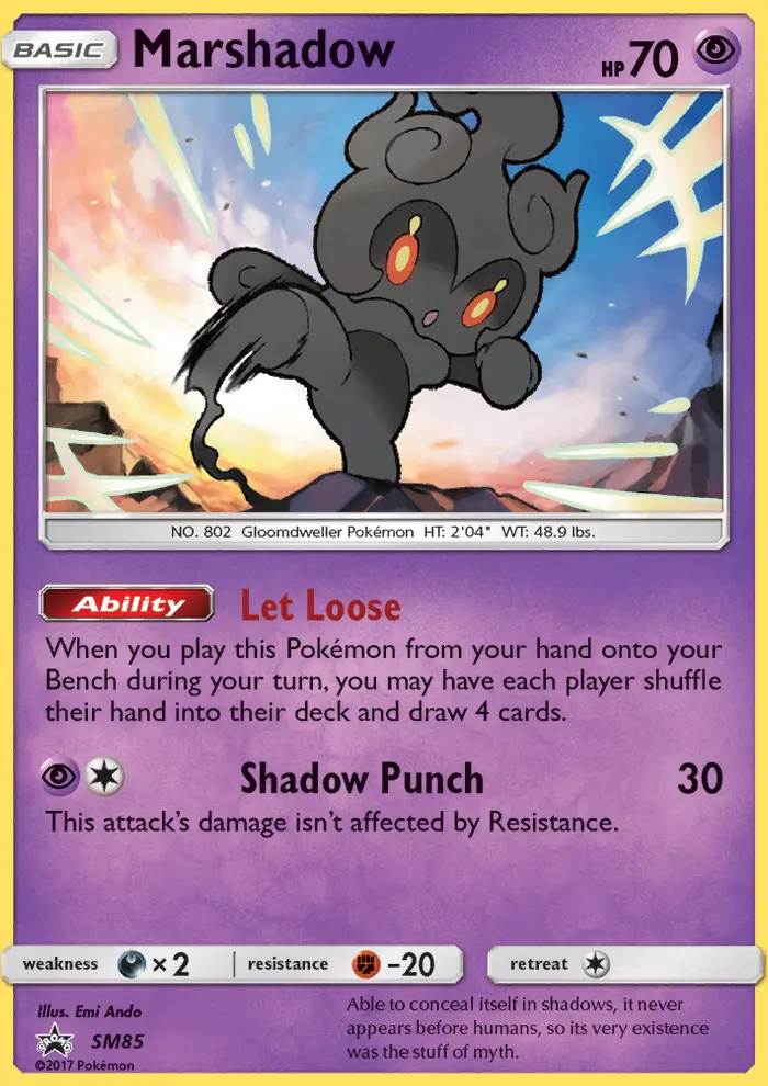 Marshadow — carte SM85 de l’extension Promo SM