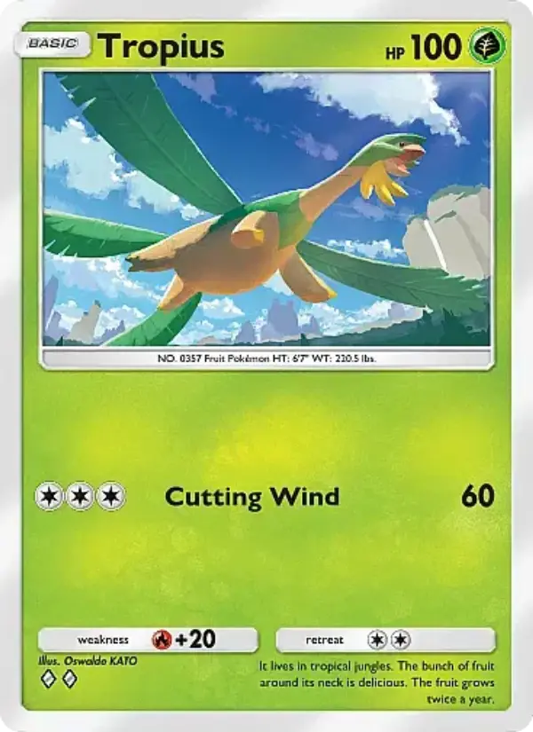 Tropius — carte 001 de l’extension La Clairière d'Évoli