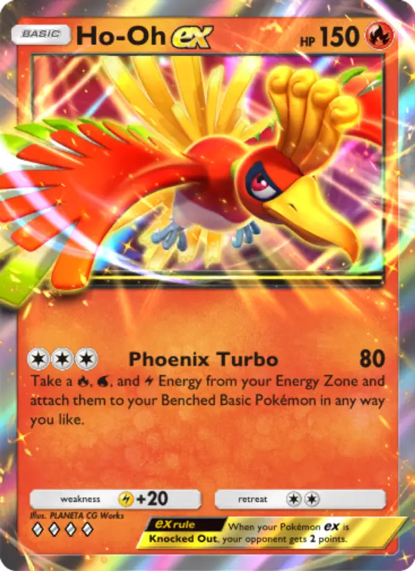 Ho-Oh-ex — carte 034 de l’extension Sagesse Entre Ciel et Mer
