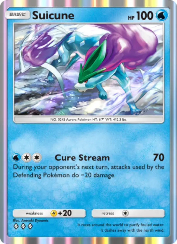Suicune — carte 059 de l’extension Sagesse Entre Ciel et Mer
