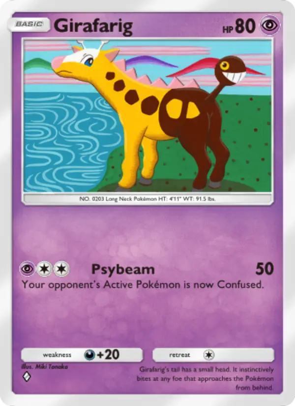 Girafarig — carte 087 de l’extension Sagesse Entre Ciel et Mer